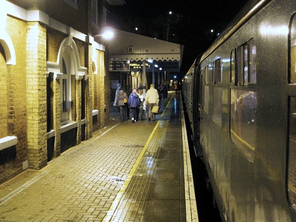 Passengers de-training at Warrior Square